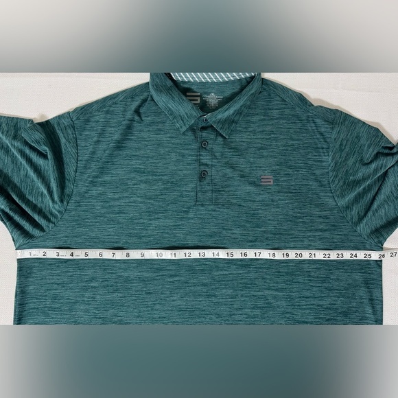 Three Sixty Six Men’s Golf Polo Shirt Performance Quick Dry Green Size 2XL - Picture 6 of 11